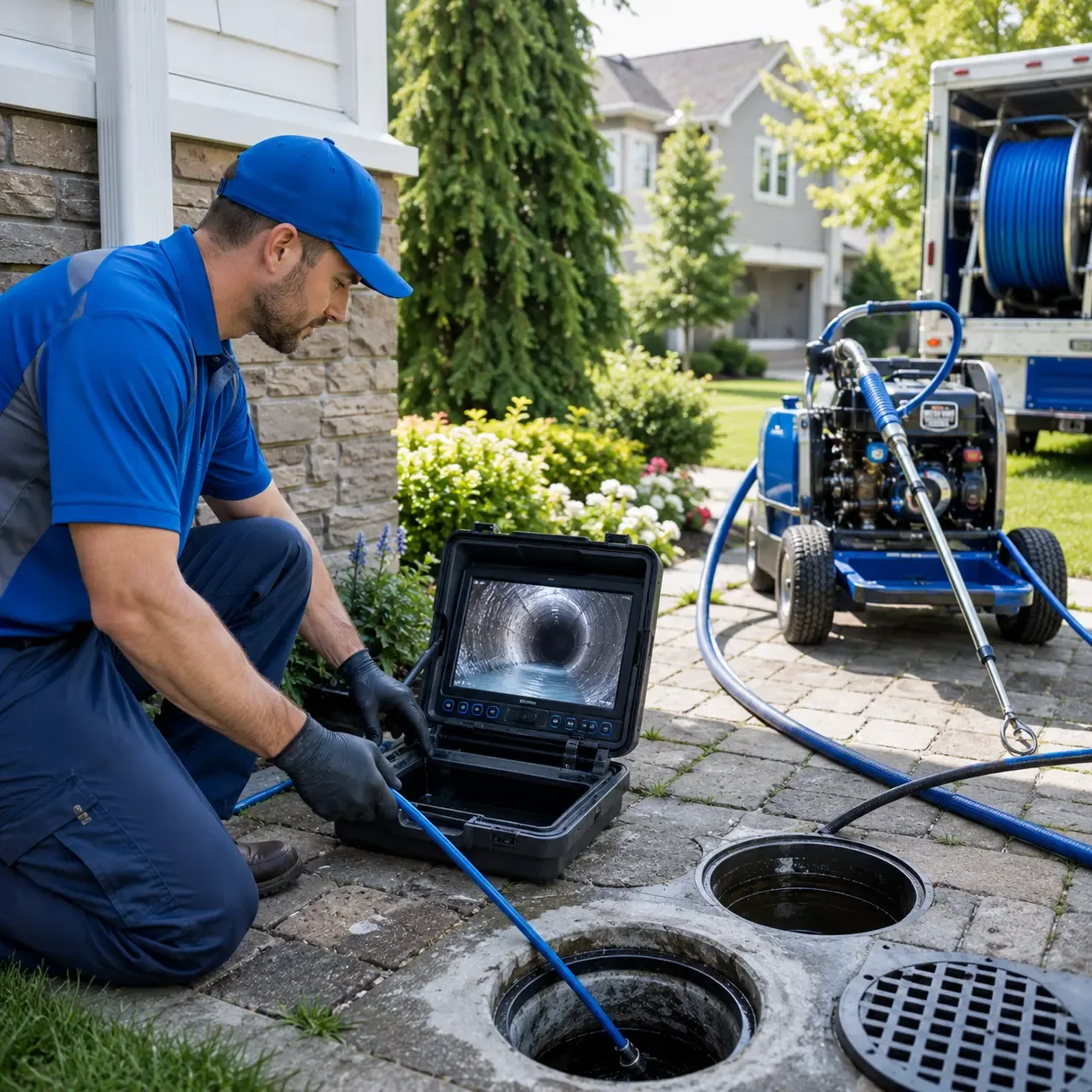 Outdoor drain cleaning professionals serving Sharon, CT