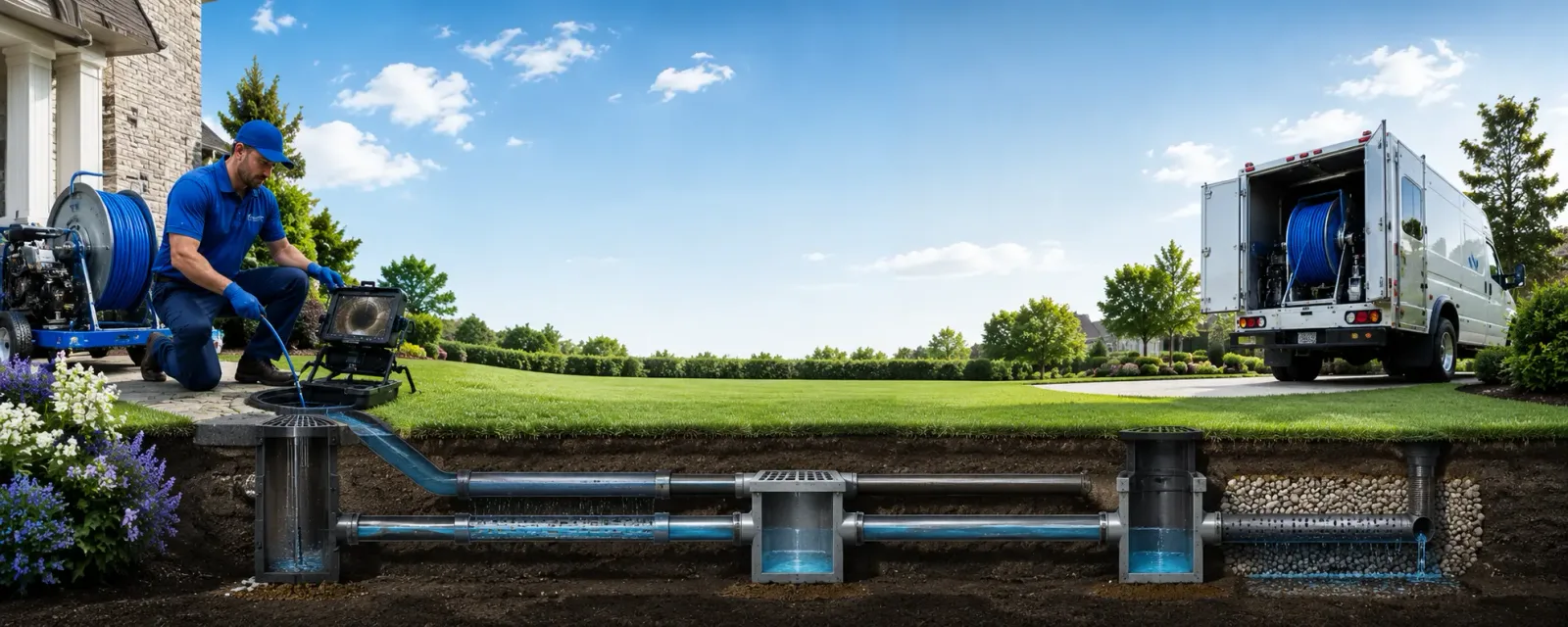Outdoor drain cleaning information for Sharon, CT